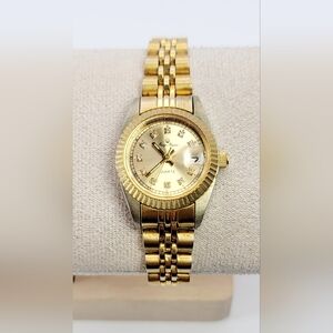 Vintage Mary Maison R‑1170 Gold‑Tone Quartz Watch – Date Function, New Battery